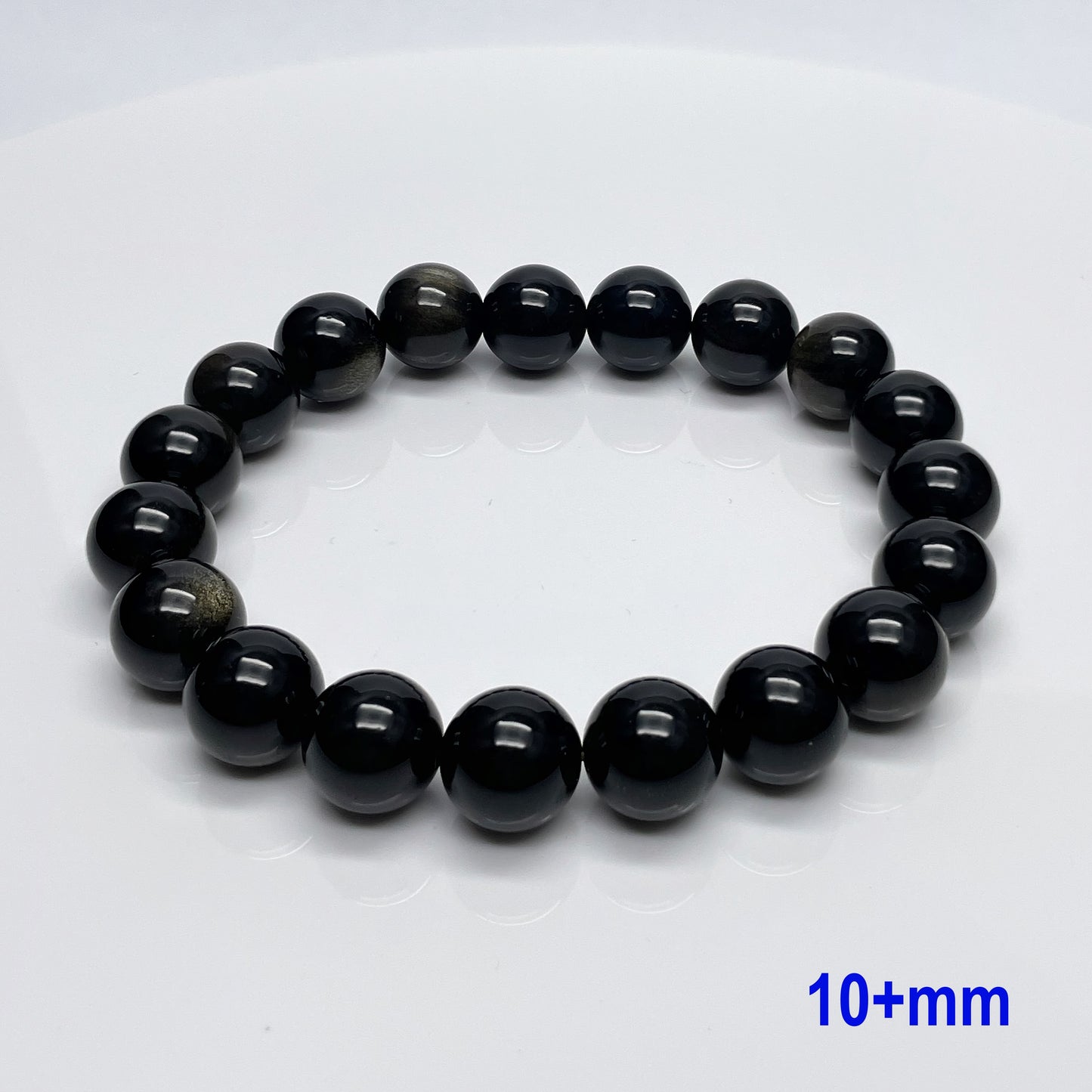 Stonelry Natural Golden Obsidian Beaded Bracelet (8 to 12+mm)