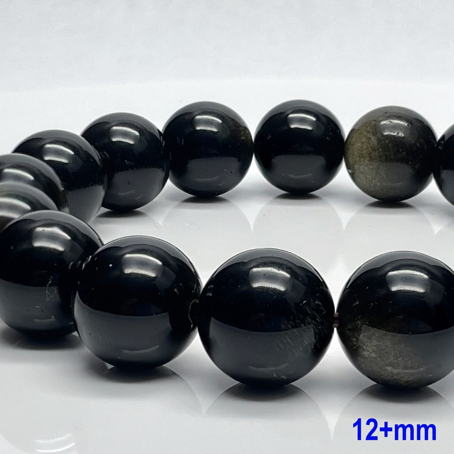 Stonelry Natural Golden Obsidian Beaded Bracelet (8 to 12+mm)