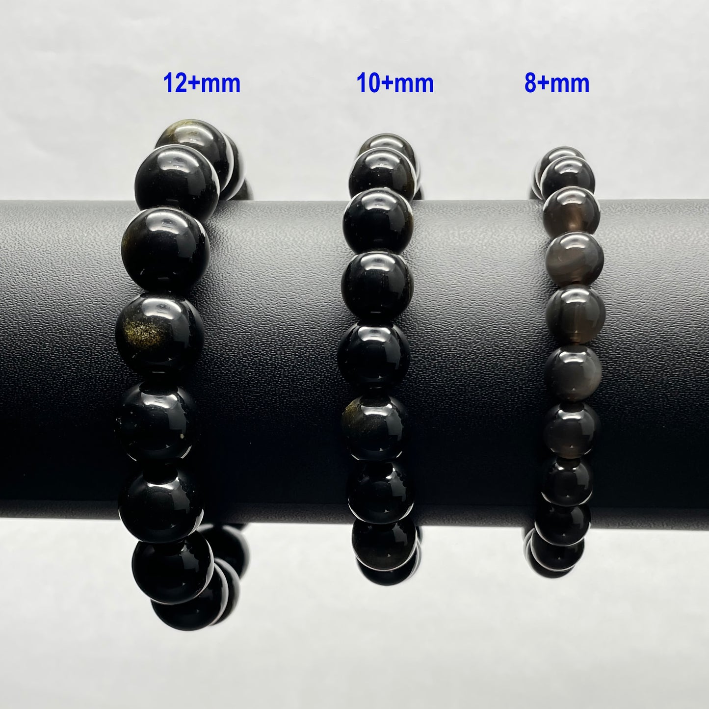 Stonelry Natural Golden Obsidian Beaded Bracelet (8 to 12+mm)