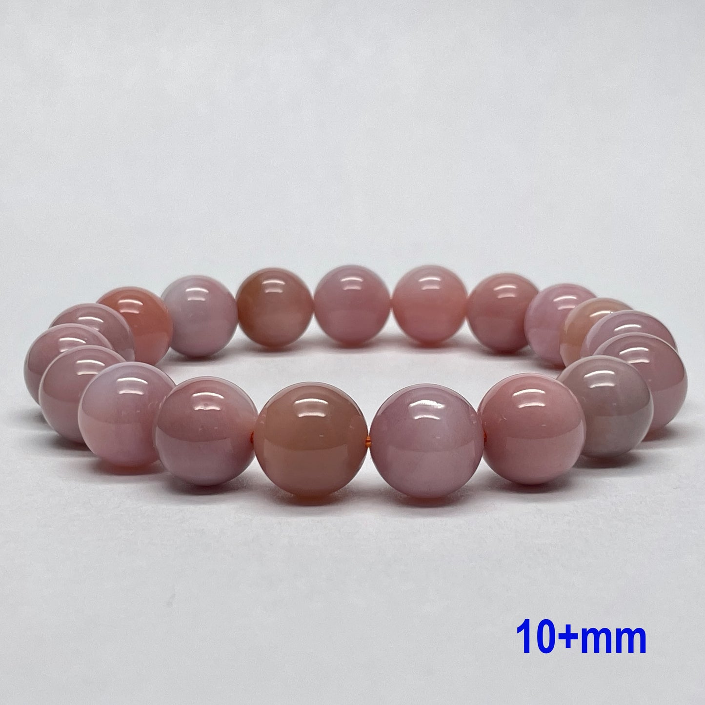 Stonelry Natural Peach Yanyuan Agate Beaded Bracelet (9 to 11+mm)