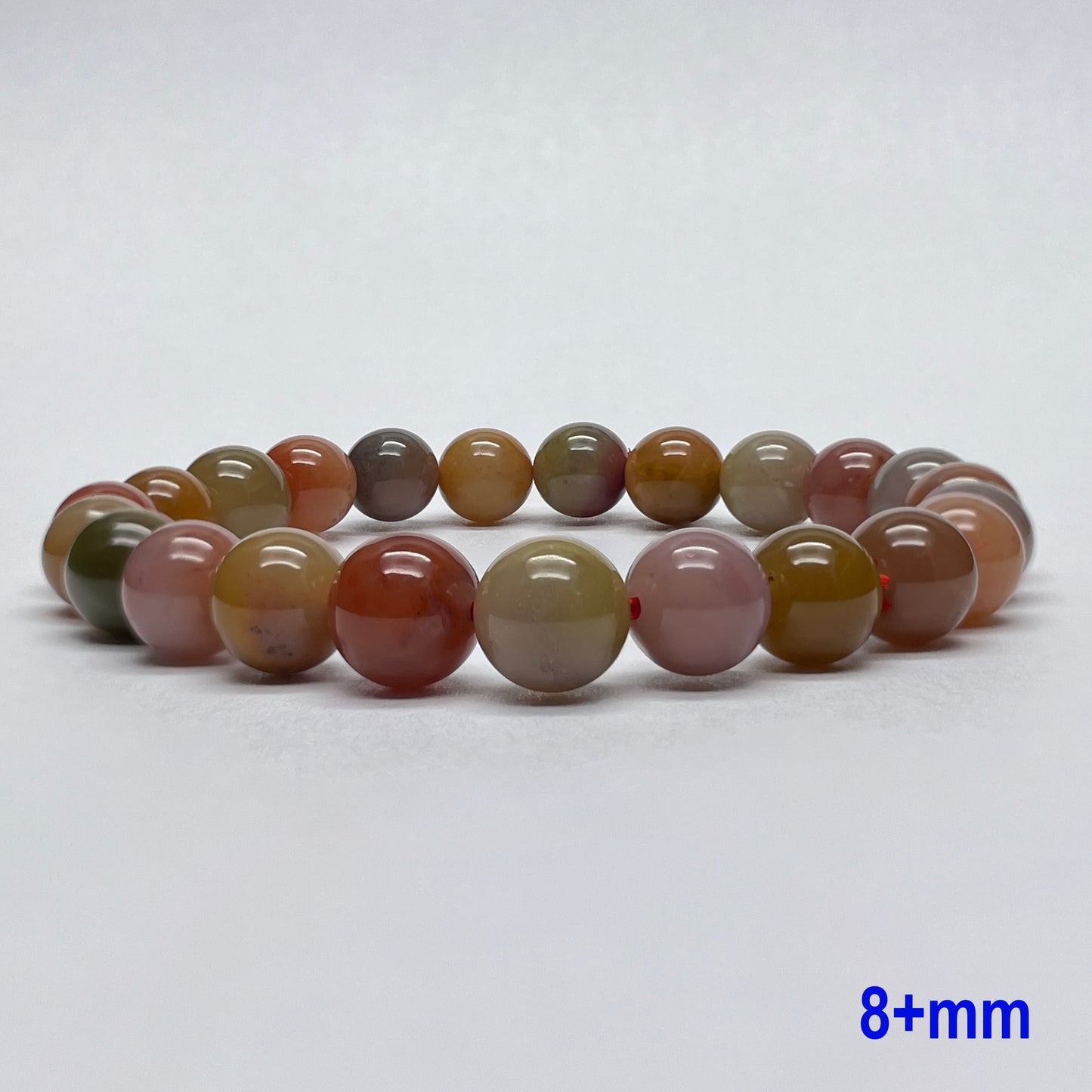 Stonelry Natural Multicolor Yanyuan Agate Beaded Bracelet (8 to 9+mm)