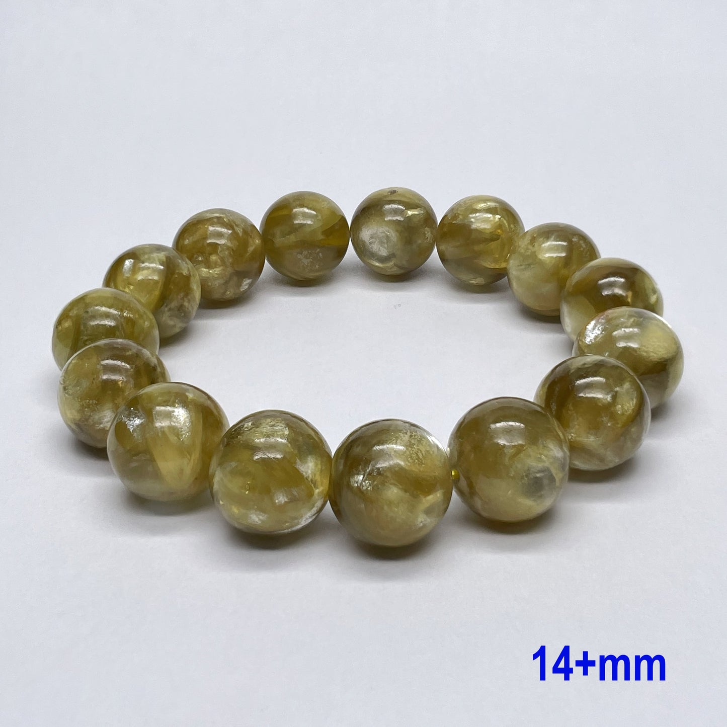 Stonelry Natural Golden Mica Beaded Bracelet (10 to 16+mm)