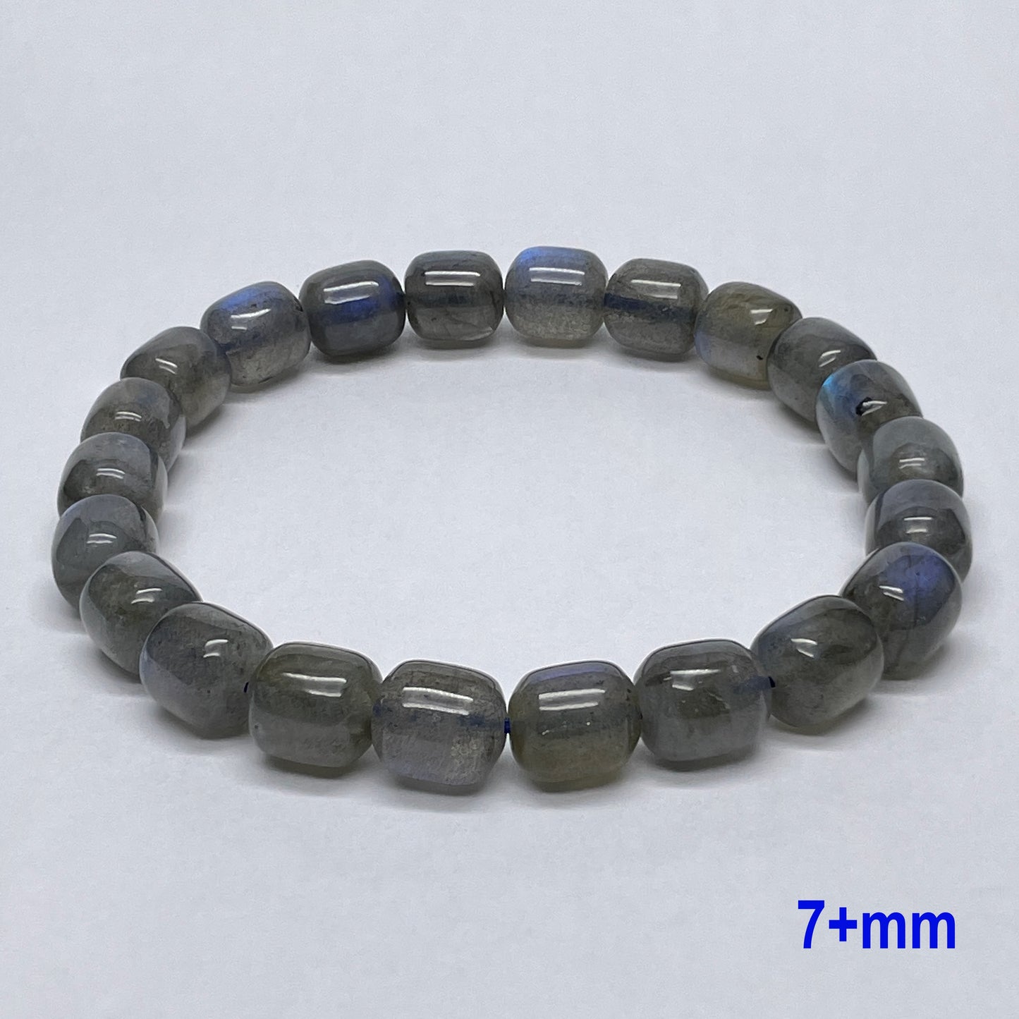 Stonelry Natural Gray Moonstone Beaded Bracelet (7 to 9+mm)