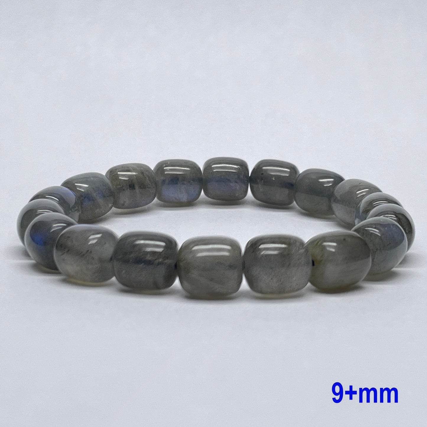 Stonelry Natural Gray Moonstone Beaded Bracelet (7 to 9+mm)