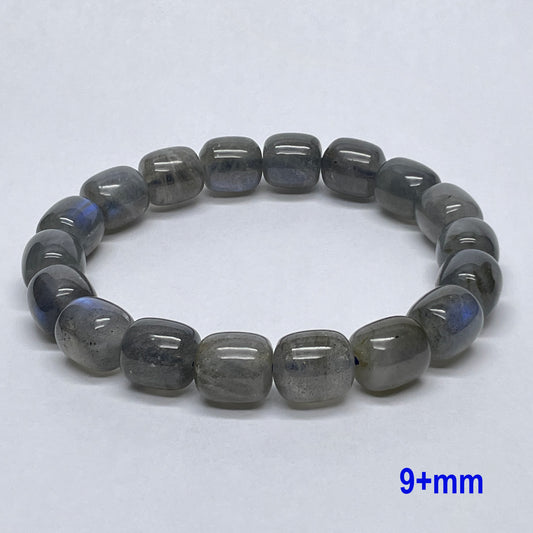 Stonelry Natural Gray Moonstone Beaded Bracelet (7 to 9+mm)