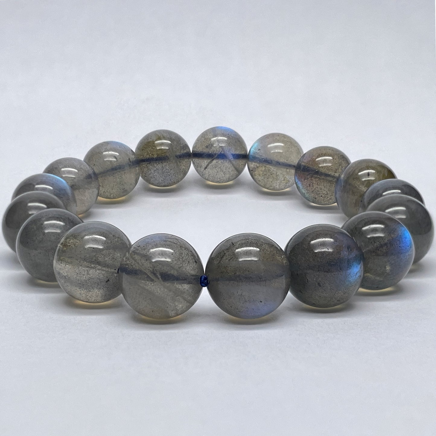 Stonelry Natural Premium Gray Moonstone Beaded Bracelet (12+mm)