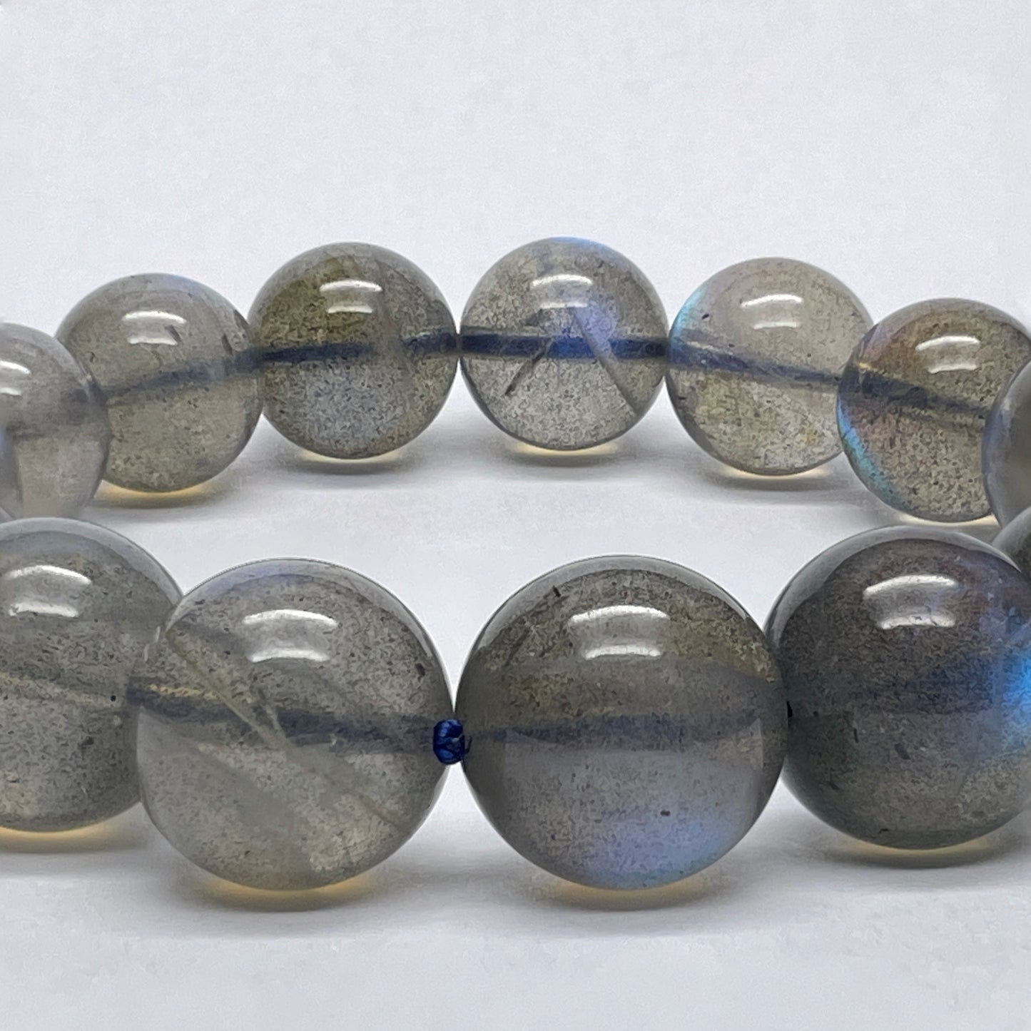 Stonelry Natural Premium Gray Moonstone Beaded Bracelet (12+mm)