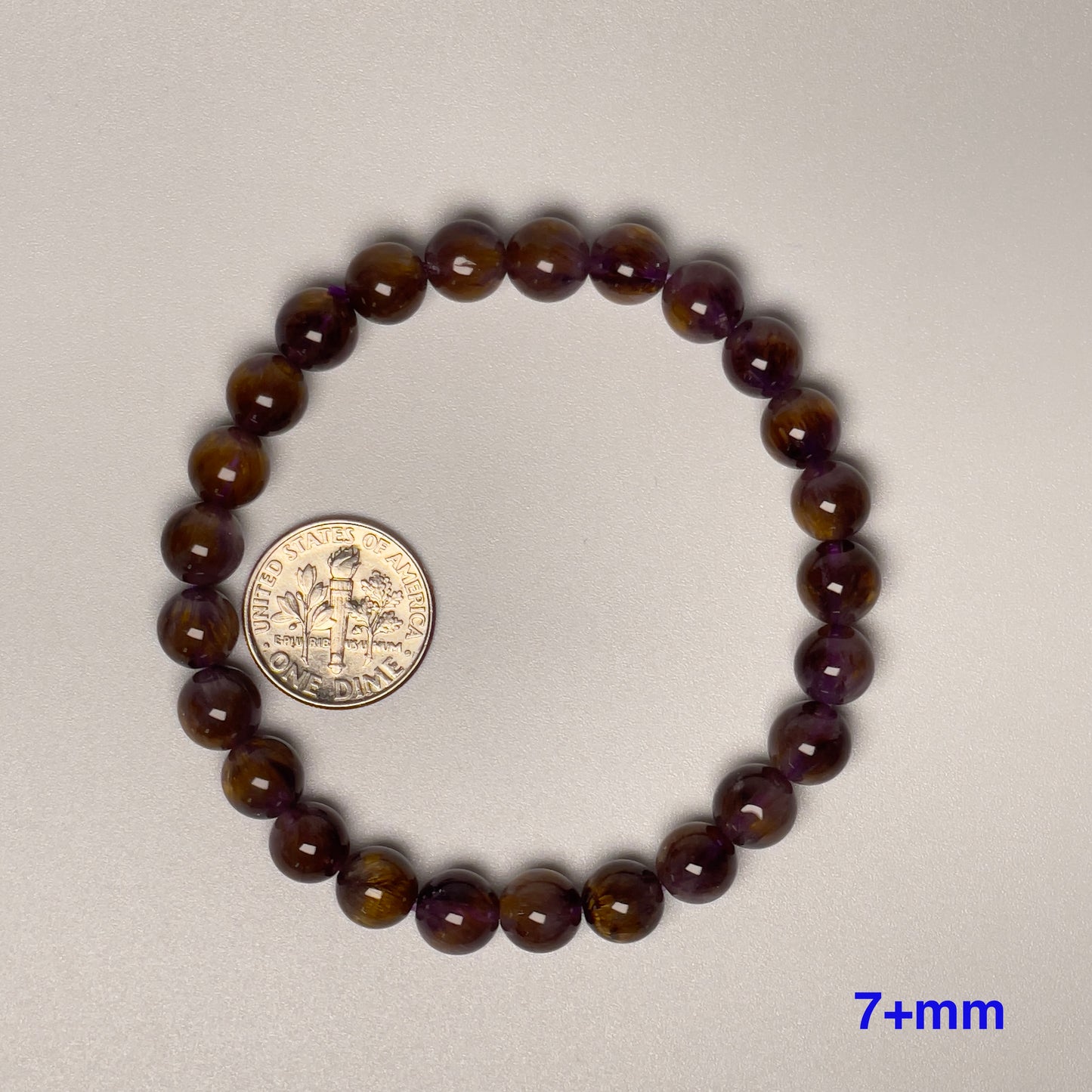 Stonelry Natural Auralite 23 Crystal (Amethyst) Beaded Bracelet