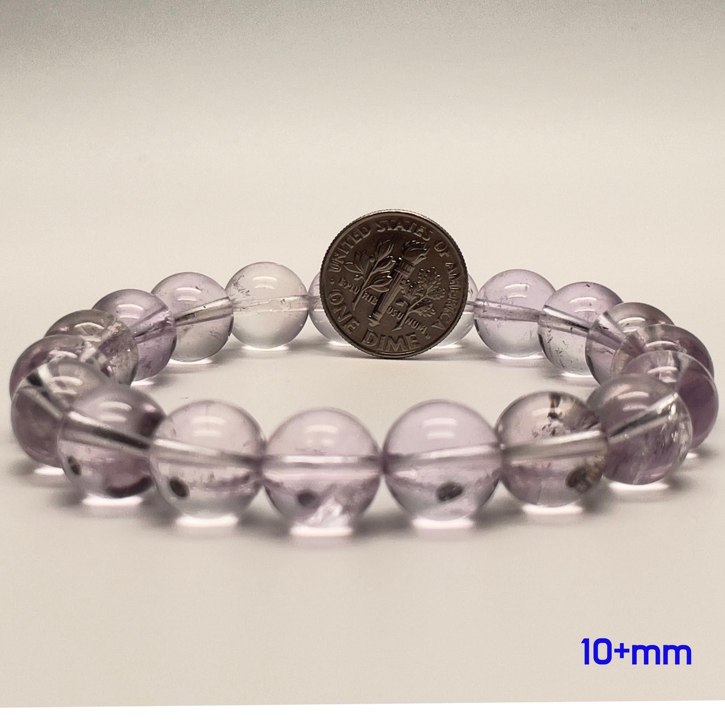 Stonelry Natural Amethyst Beaded Bracelet (10 to 12+ mm)