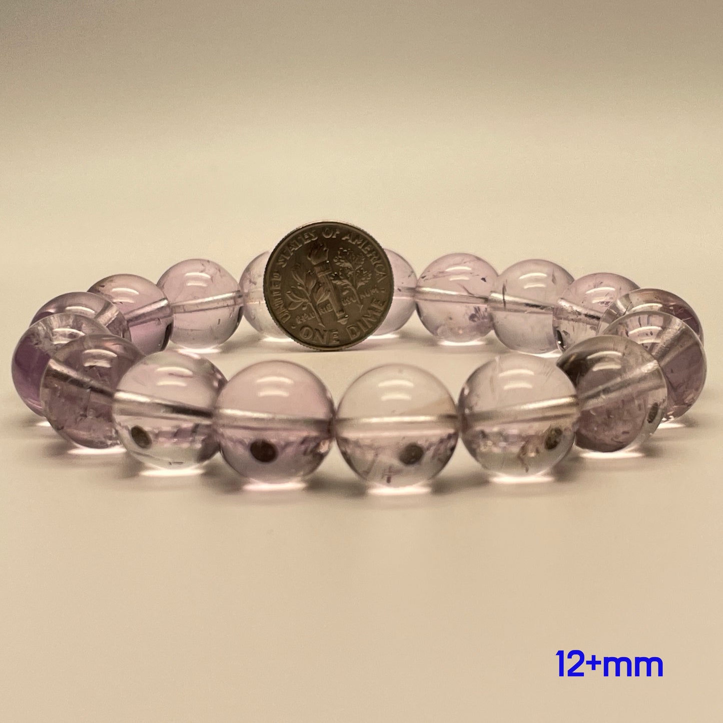 Stonelry Natural Amethyst Beaded Bracelet (10 to 12+ mm)