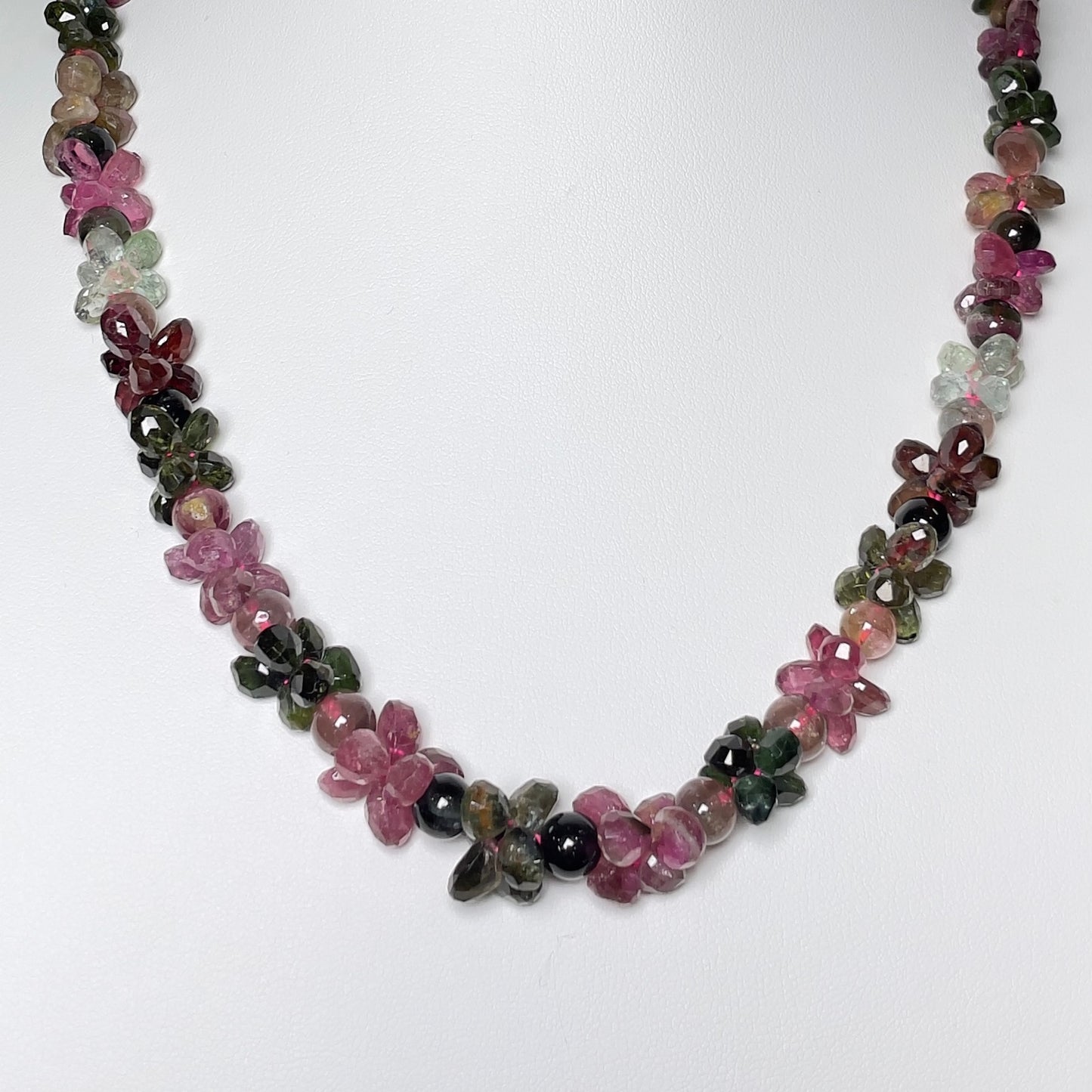 Stonelry Handcrafted Multicolor Tourmaline Gemstone Beaded Necklace - Elegant Natural Stone Jewelry for Women