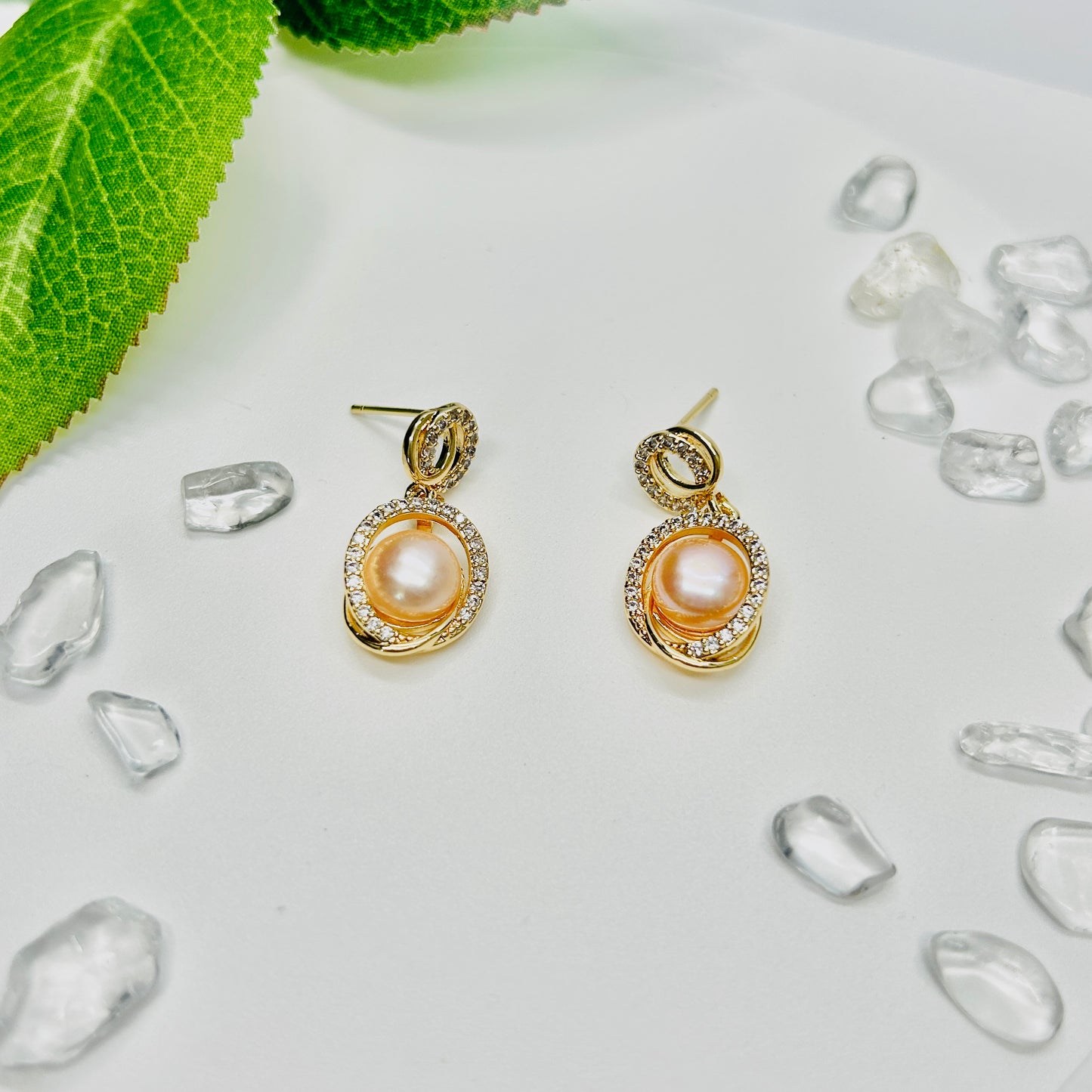 Stonelry Pearl Drop Earrings - Nebula Rings