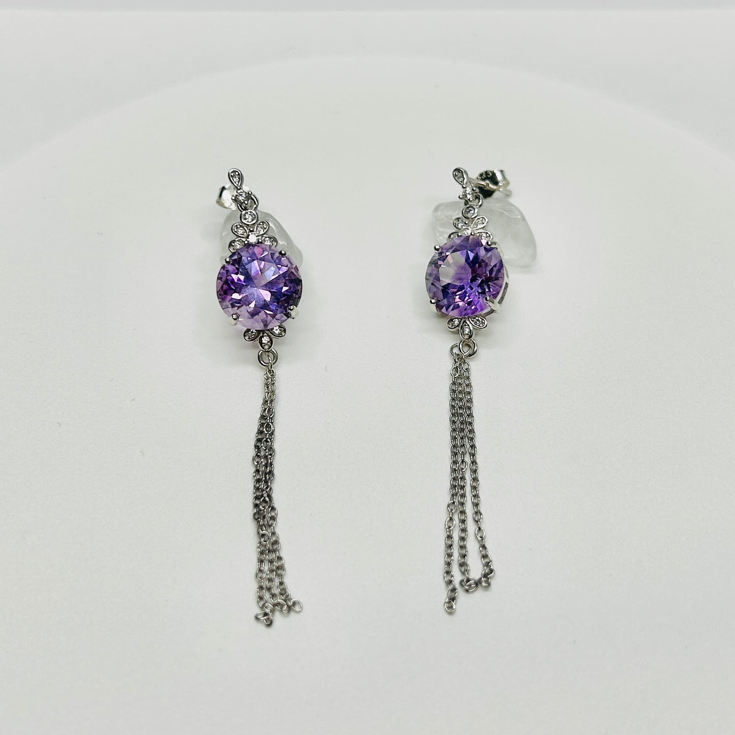 Stonelry Amethyst Drop Earrings - Mystical Rain