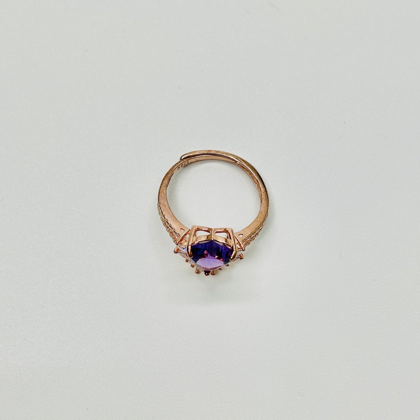 Stonelry Amethyst Ring - Heart-Cut Cocktail Ring