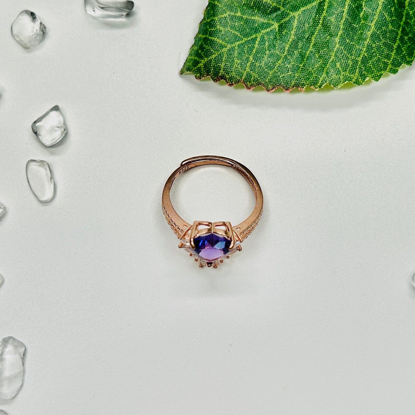 Stonelry Amethyst Ring - Heart-Cut Cocktail Ring