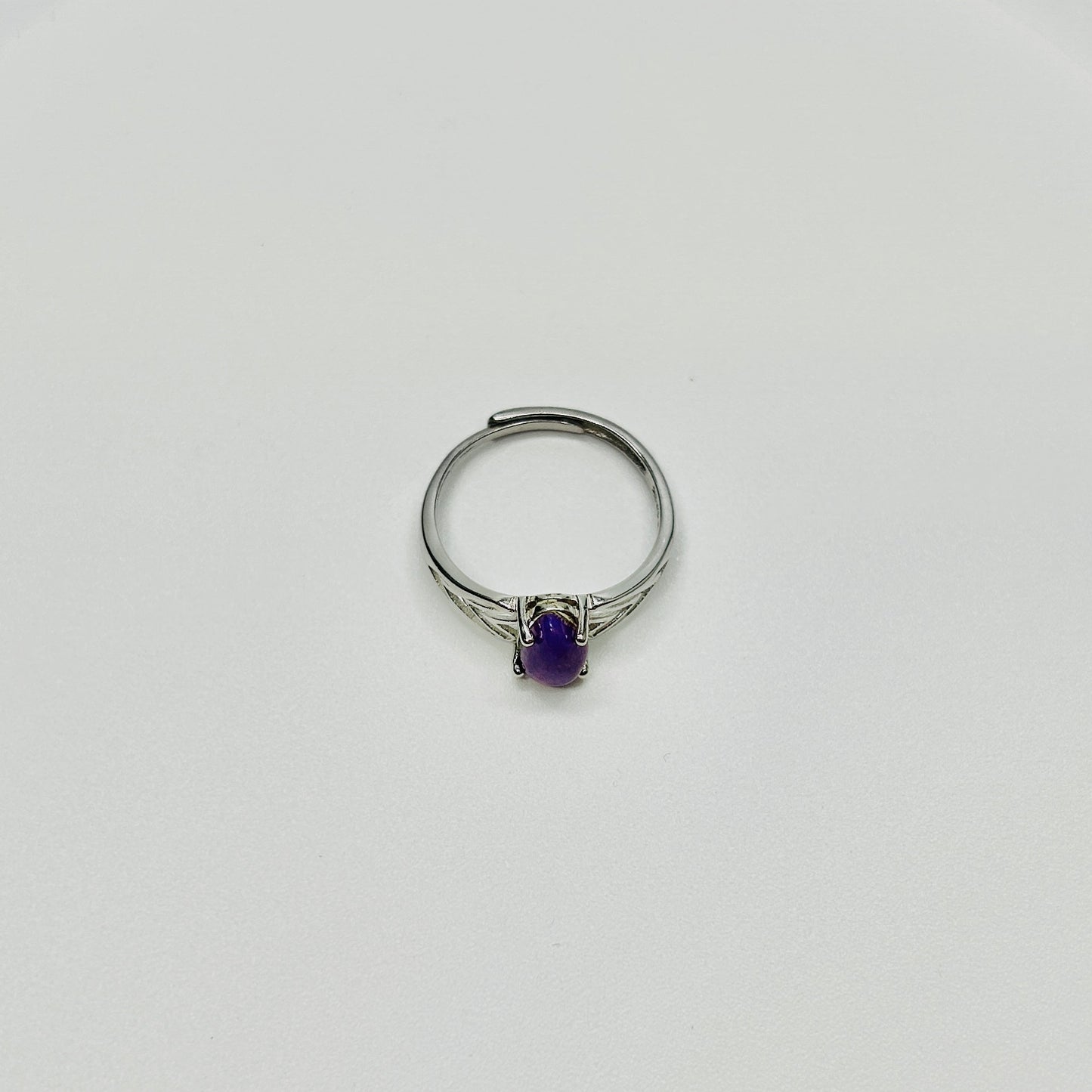 Stonelry Sugilite Ring - Pear-Cut Solitaire Ring