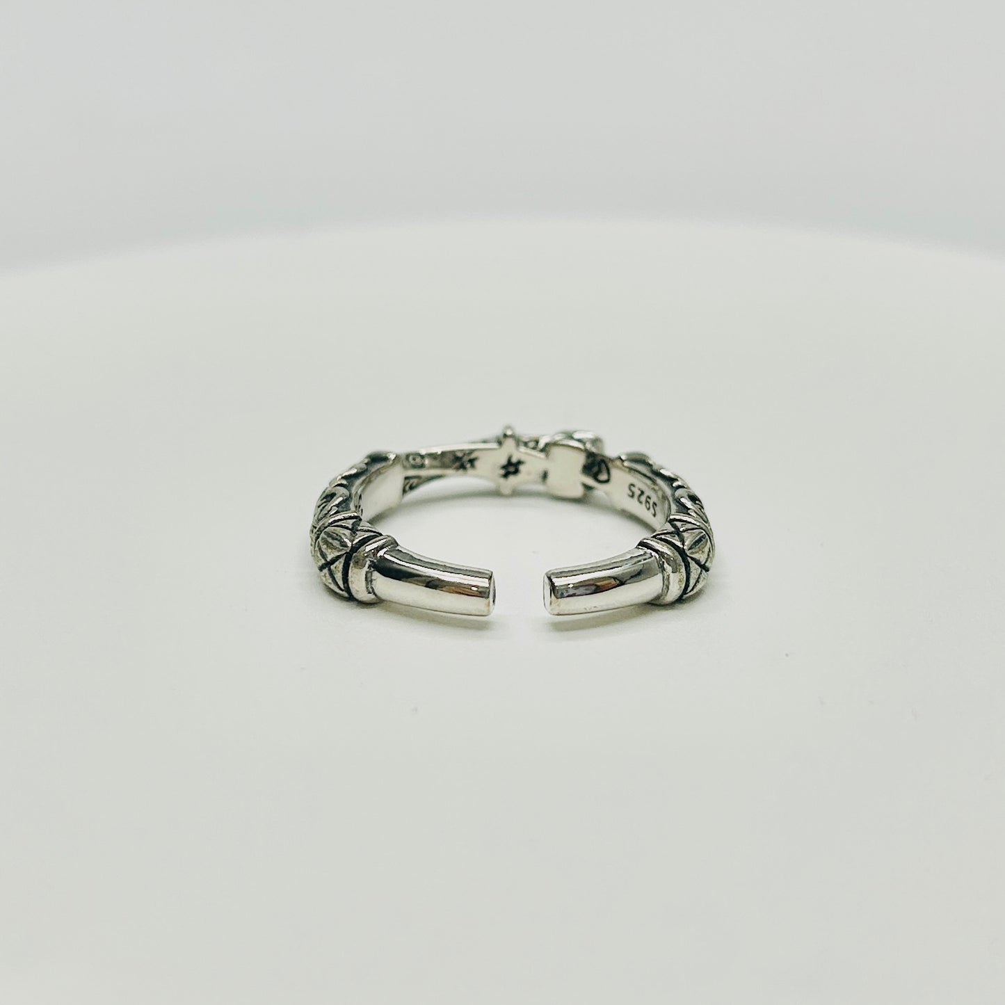 Stonelry Silver Ring - Celestial Cipher Open Ring