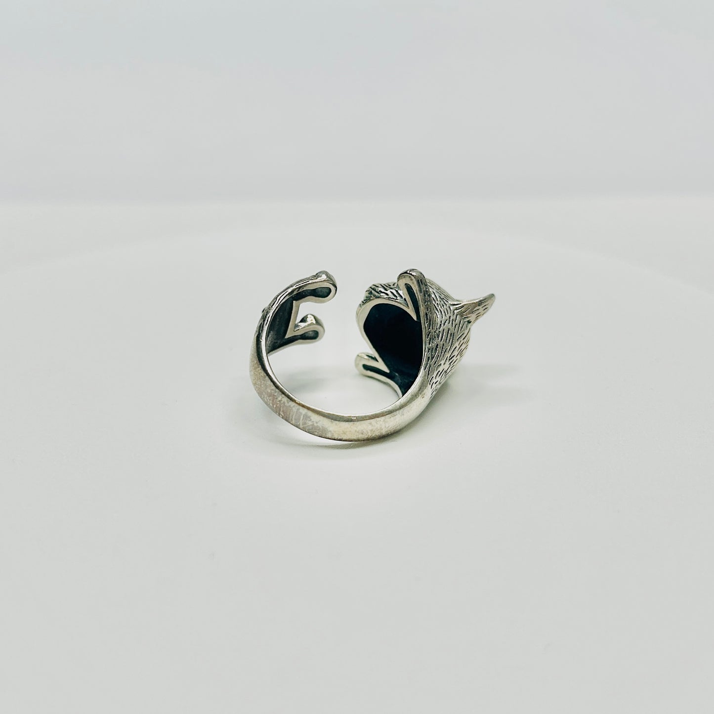 Stonelry Silver Ring - French Bulldog Wrap Ring