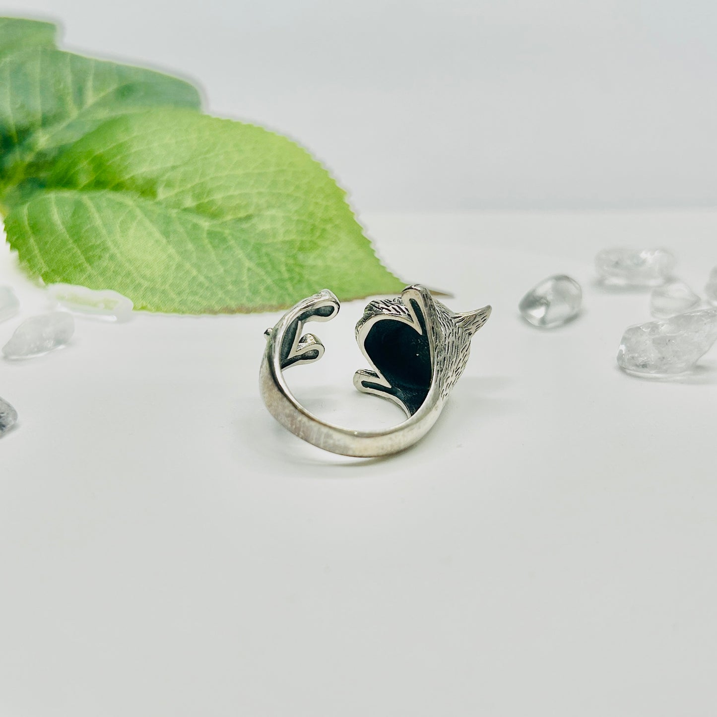 Stonelry Silver Ring - French Bulldog Wrap Ring