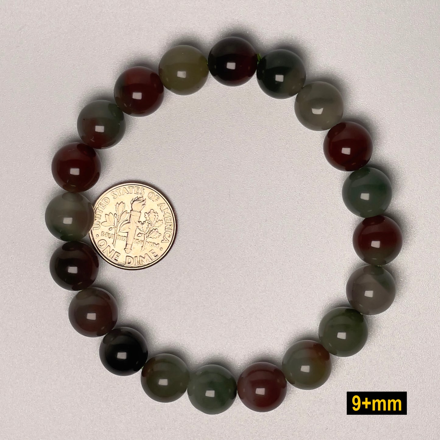 Stonelry Natural Green Purple Agate Beaded Bracelet (8 to 10+mm)