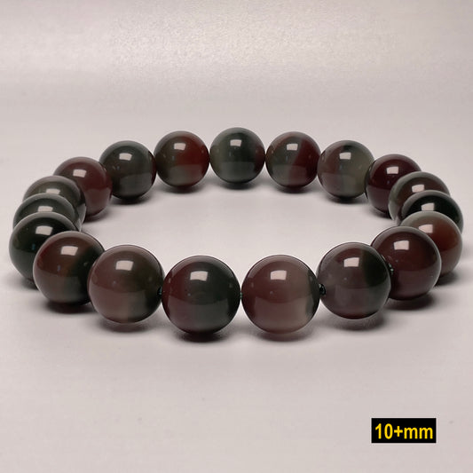 Stonelry Natural Green Purple Agate Beaded Bracelet (8 to 10+mm)