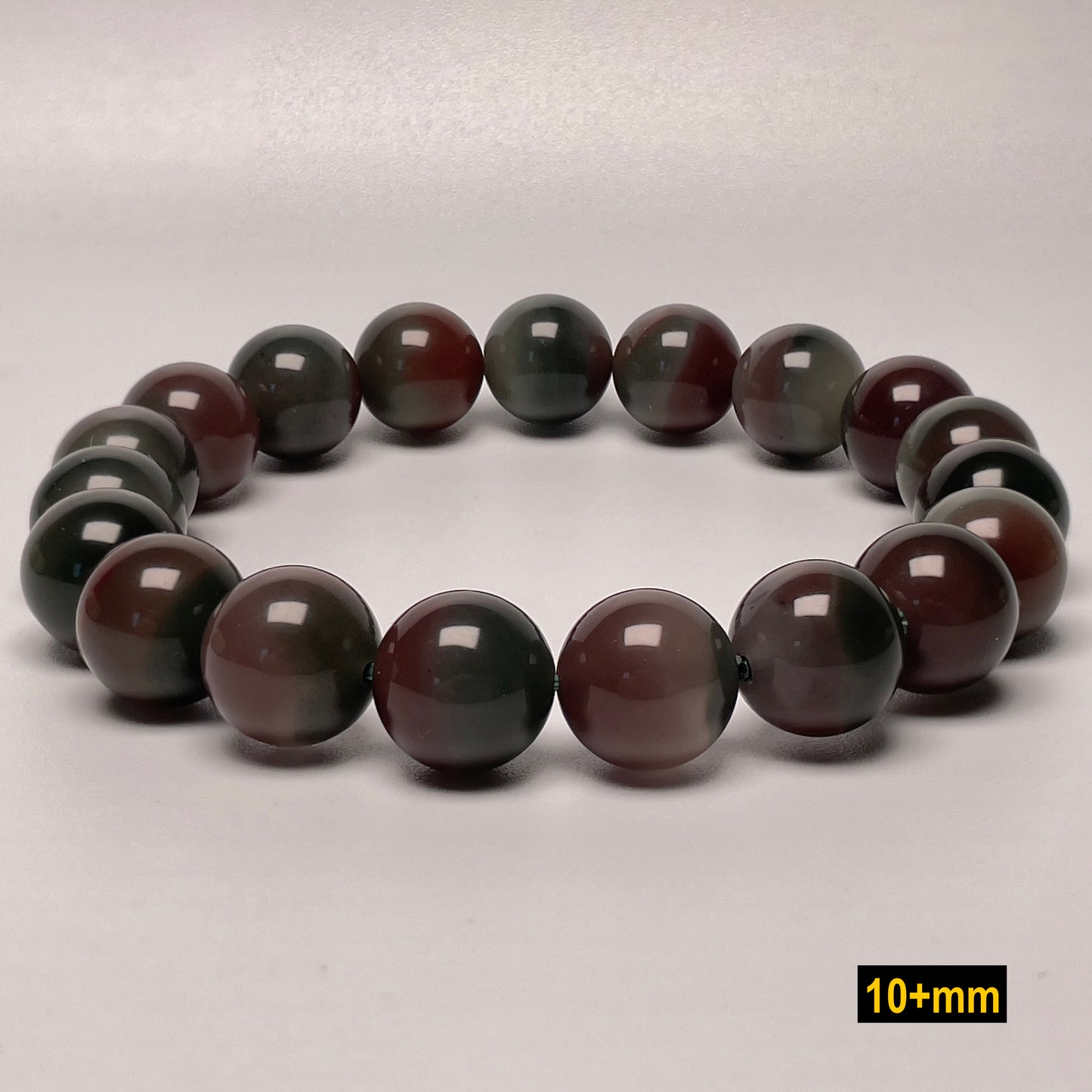 Stonelry Natural Green Purple Agate Beaded Bracelet (8 to 10+m)