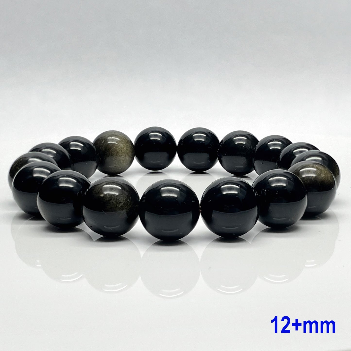 Stonelry Natural Golden Obsidian Beaded Bracelet (8 to 12+mm)