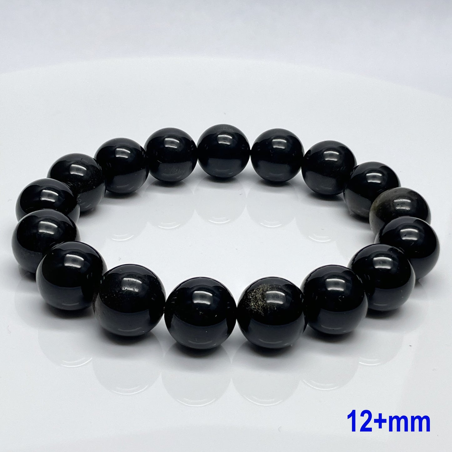 Stonelry Natural Golden Obsidian Beaded Bracelet (8 to 12+mm)