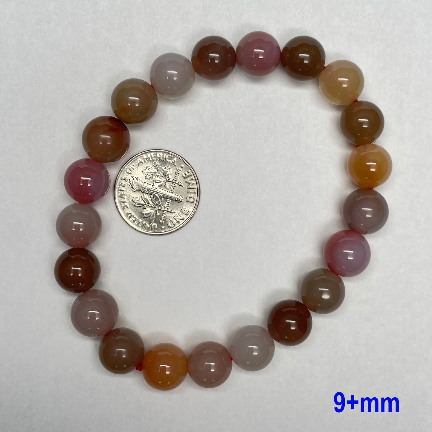 Stonelry Natural Multicolor Yanyuan Agate Beaded Bracelet (8 to 9+mm)