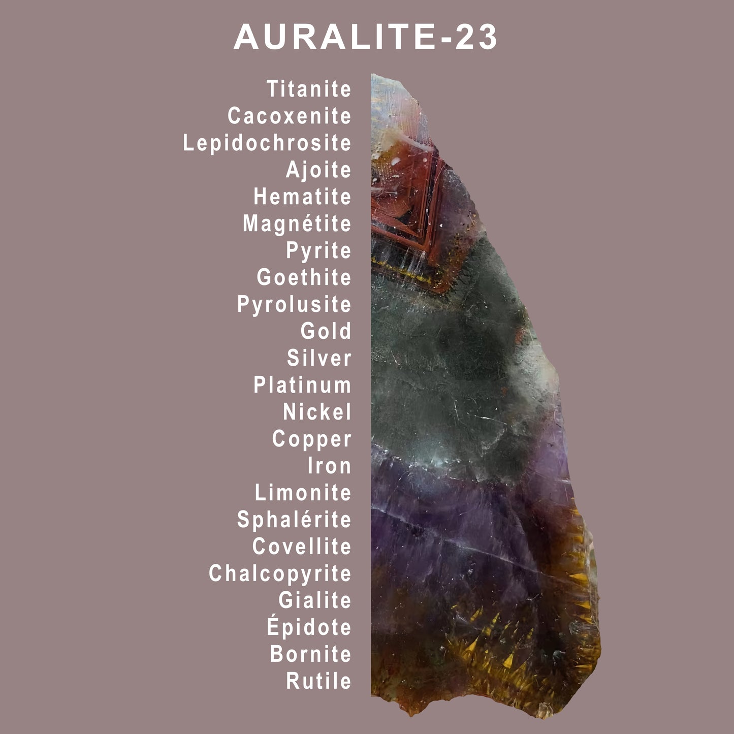 Stonelry Natural Rare Sky Eye Auralite 23 Crystal (Amethyst) Beaded Bracelet (10+mm) #3281009510